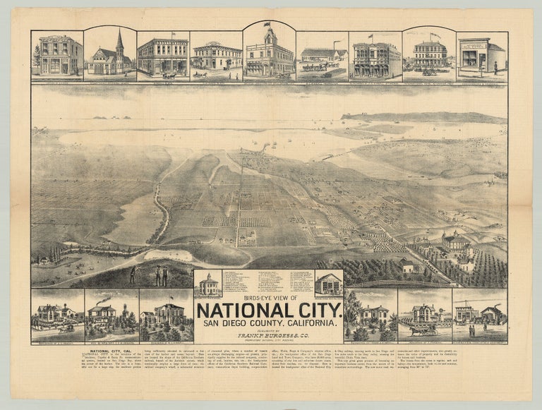 Item #9966 Birds-Eye View of National City. San Diego County. California. San Diego Land, Town Co.
