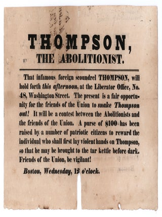 Thompson, the Abolitionist.