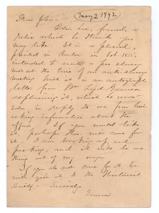 Thompson, the Abolitionist.